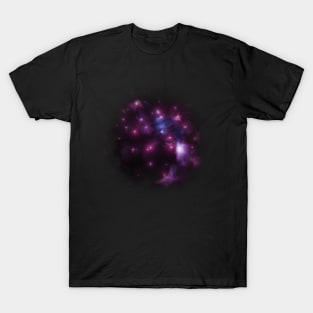 Pink stars in nebula T-Shirt